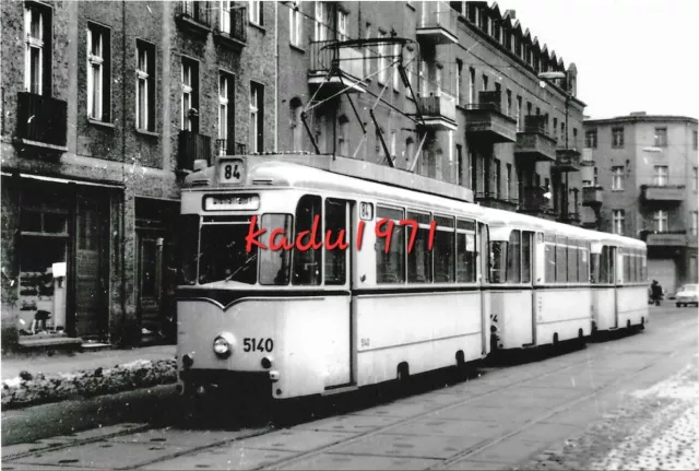 N125) Foto BVG Berlin Straßenbahn, Müggelheimer Str. TZ69 5140. Linie 84. 70er J