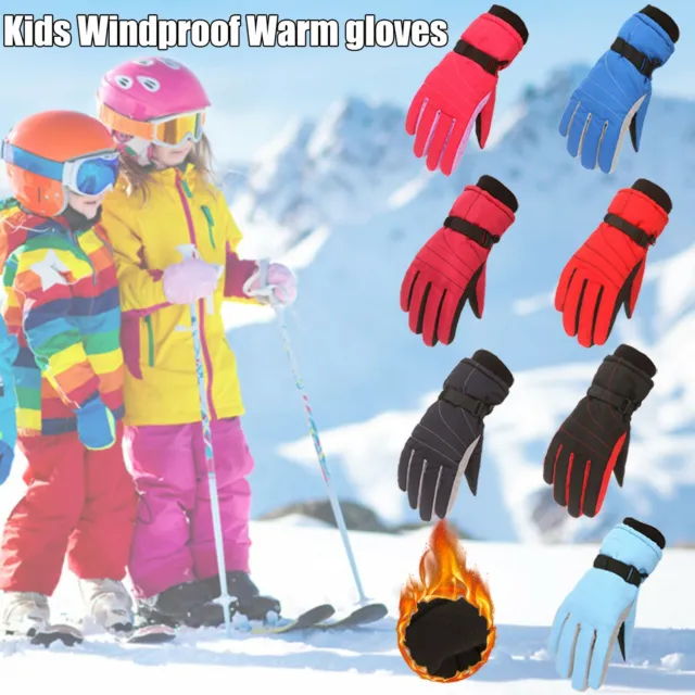 New Kids Winter Warm Ski Snowboard Gloves Thermal 3M Thinsulate Fleece Lined