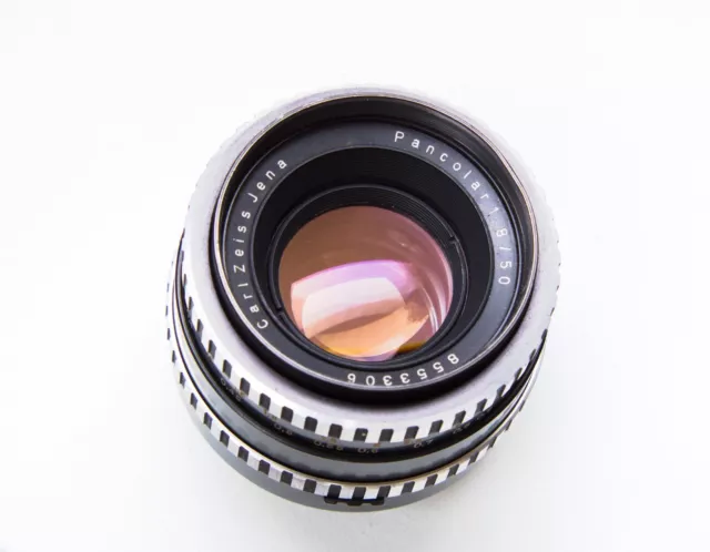 Zebra Carl Zeiss Jena Pancolar 50mm f1.8 M42 Mount DDR lens