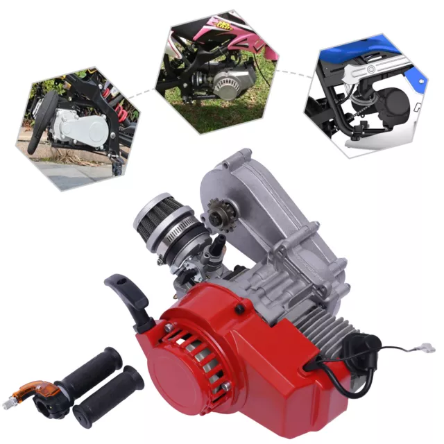 2 Stroke Engine Pull Start 49cc 50cc for Pocket Bike mini Dirt bike quad ATV USA
