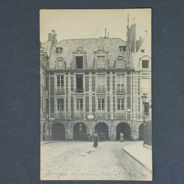 CPA Carte Postale Ancienne Paris - Place Des Vosges, La Maison De Victor Hugo