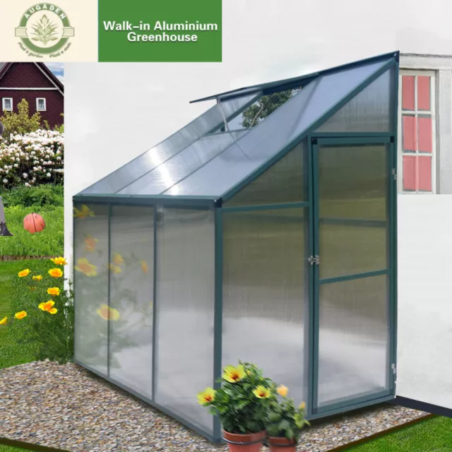 Augaden Greenhouse 1.8x1.2M Aluminium Green House with cold frame