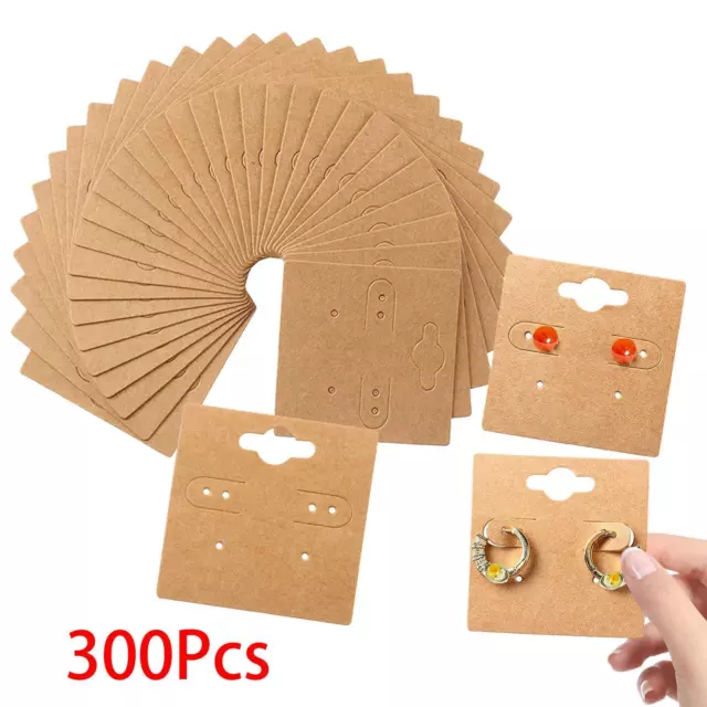 300Pcs Earring Display Card Jewelry Cards for DIY Crafts Boutique Display