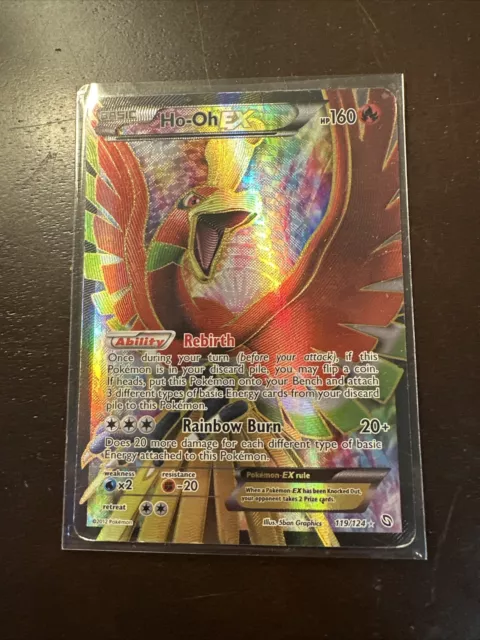 FULL ART Ho-Oh EX ULTRA RARE Legendary Pokemon 121/122 XY Breakpoint Hooh -  LP