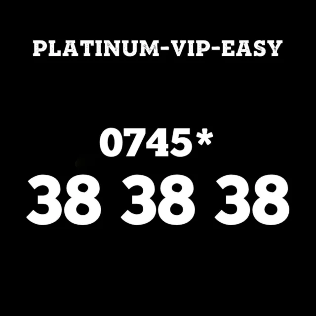 ⭐ Gold Easy Vip Memorable Mobile Phone Number Diamond Platinum Sim Card 38 38 38