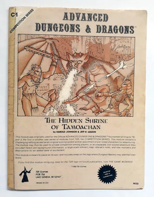 AD&D Dungeon Module C1 - Il SANTUARIO NASCOSTO di TAMOACHAN - 9032 TSR 1980 1a Ed.