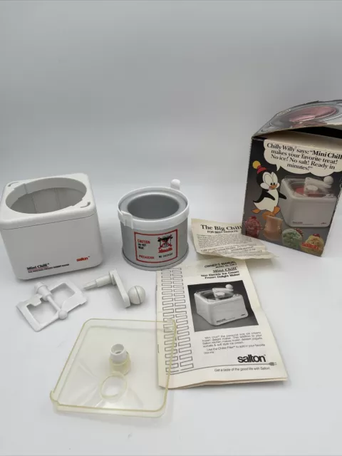 Vintage 1987 Mini Chill "The Personal Frozen Dessert/Ice Cream Maker" by Salton