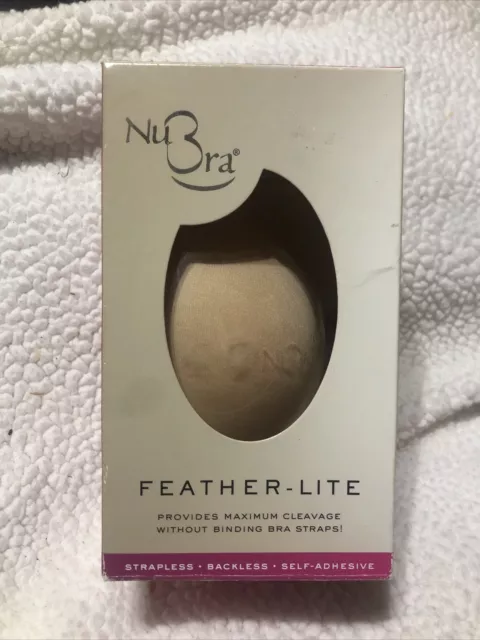 New NuBra Feather-Lite Strapless Backless Self-Adhesive F700 Nude 34A