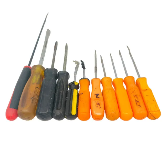 11 Pc Proto, Pittsburgh & Unbranded Mixed Set Heavy Duty Automotive Screwdrivers