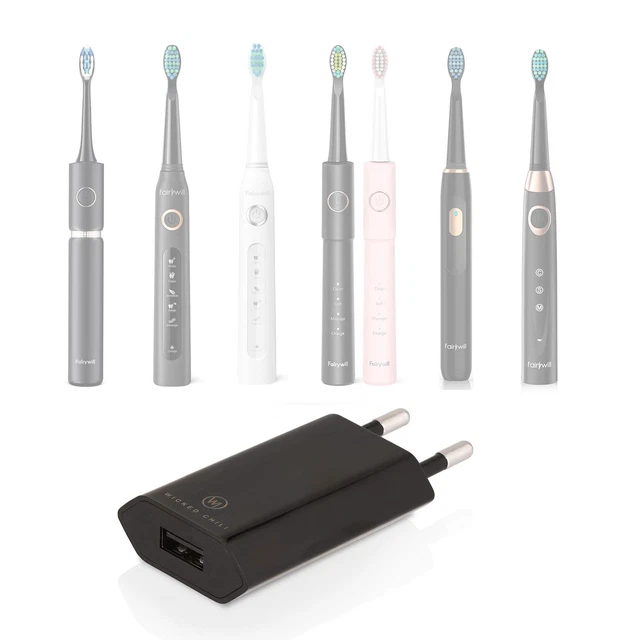 USB ALIMENTACIÓN CARGADOR para Fairywill Eléctrico Dientes Duch - Main Image
