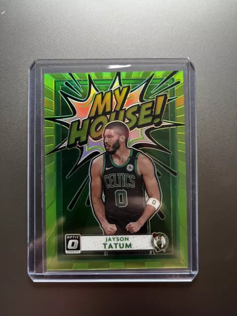 2020-21 Jayson Tatum Donruss Optic Lime Green Prizm My House /149 Boston Celtics