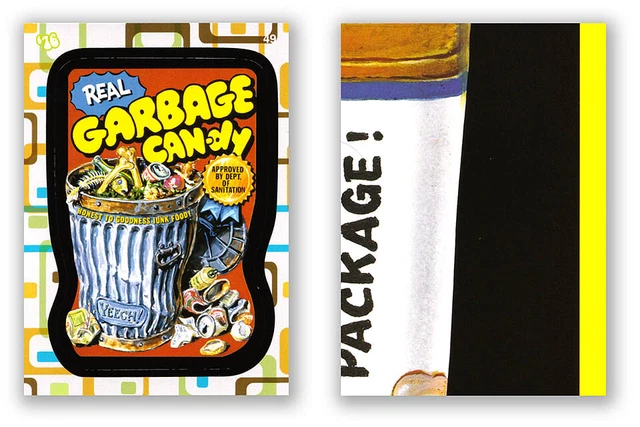 2008 Topps Wacky Pack Flashback 2 ~ Real Garbage Candy  - Sticker #49~ Mint!