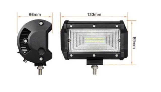 72W 3Wx24 Phares LED Phares de Travail Off-Road SUV 12/25V Atv Utv Neuf