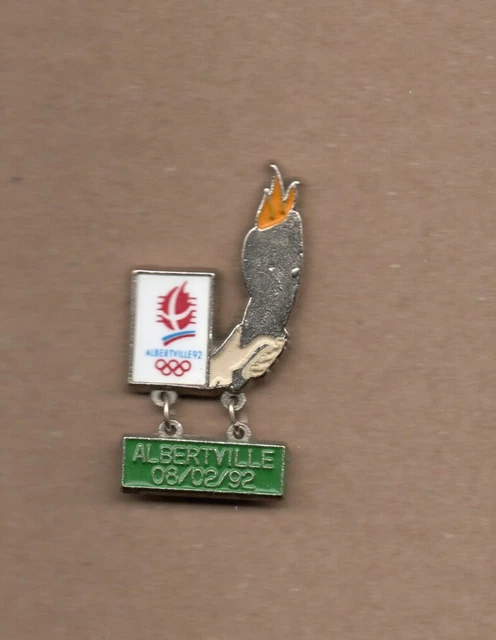 pins albertville 92 flamme olympique 08/02/92