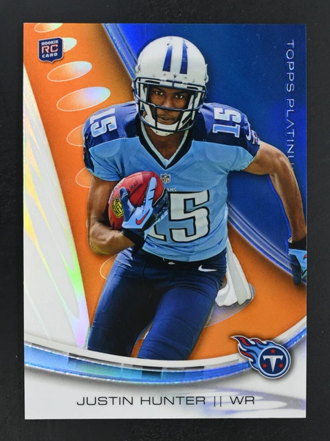 2013 Topps Platinum #116 Justin Hunter Flame Refractors  RC Tennessee Titans