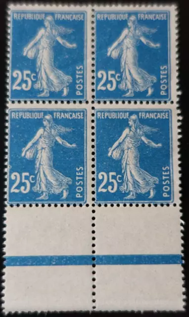 FRANCE TIMBRE type SEMEUSE N°140 BLOC de 4 NEUF ** LUXE MNH