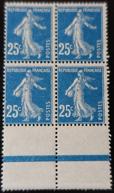 Timbre France Yvert No 129 semeuse lignée 10c rose neuf