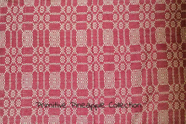 Granja textil tejida Primitive Colonial Bayberry roja 14"" x 32