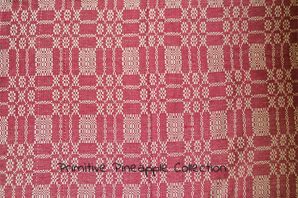 Granja textil tejida Primitive Colonial Bayberry roja 14"" x 32