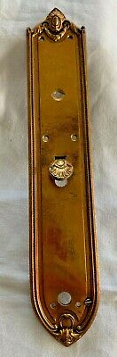 Eastlake Victorian Sargent Co Brass Bronze Door Handle Back Plate 7943 BF Ornate
