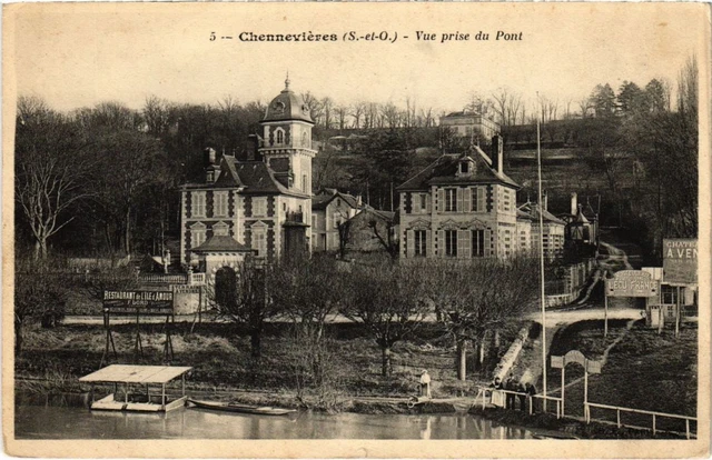 CPA AK Chennevieres Vue prise du Pont FRANCE (1282476)