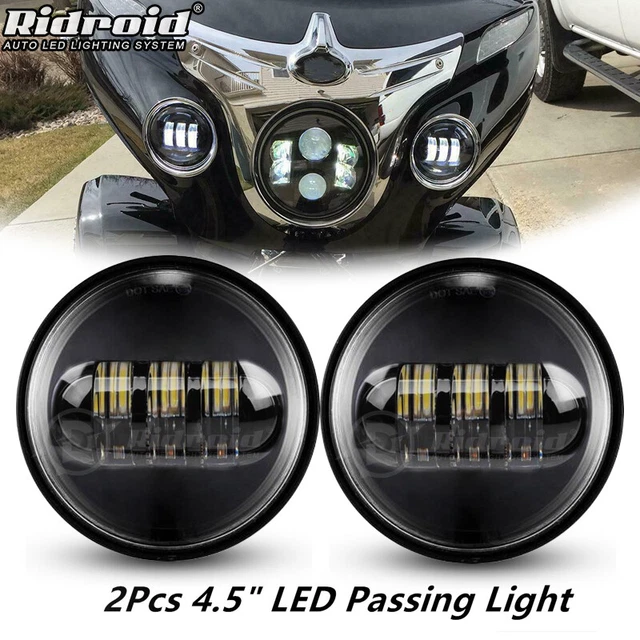 4.5 inch LED Headlight Driving Passing Auxiliary Work Light Fog Lamp for Harley