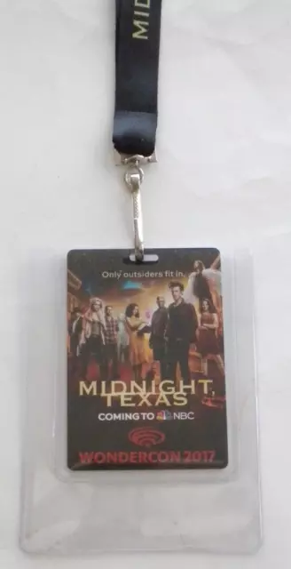 WONDERCON 2017 Official Attendee Badge & Lanyard MIDNIGHT TEXAS