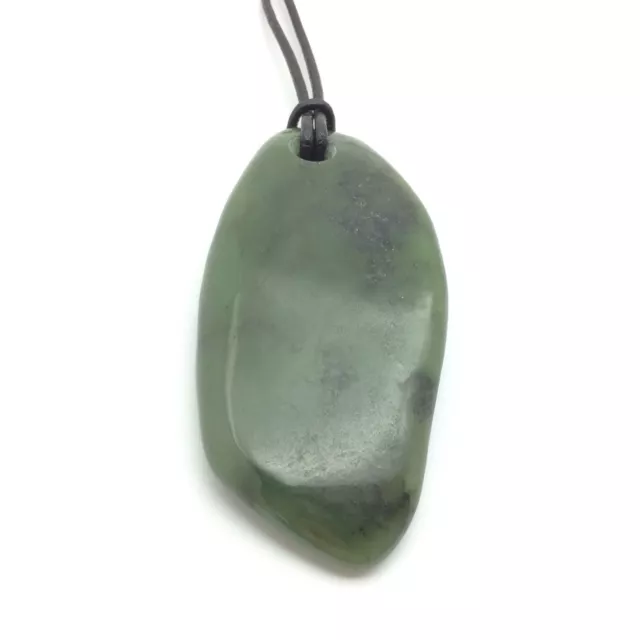 Siberian Jade Pebble Pendant Green Nephrite Jade Stone Necklace Siberia #90
