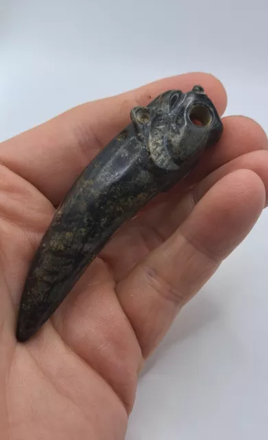 Chinese OLD Hongshan Stone / Jade Hand  Carved Amulet / pendant