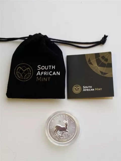 South African Mint 1Oz Fine Silver Krugerrand Coin 2017