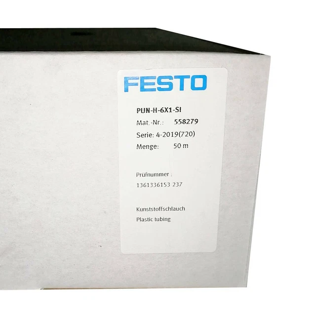 50 metri NUOVO Festo PUN-H-6X1-SI 558279 Tubi pneumatici
