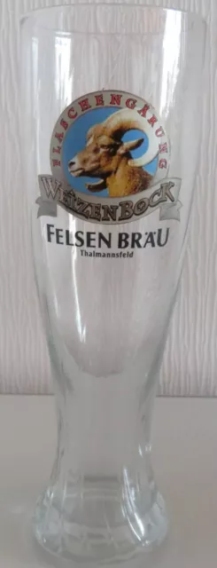 Weissbierglas Weizenbierglas 0,5L altes Felsen Bräu Weizenbock