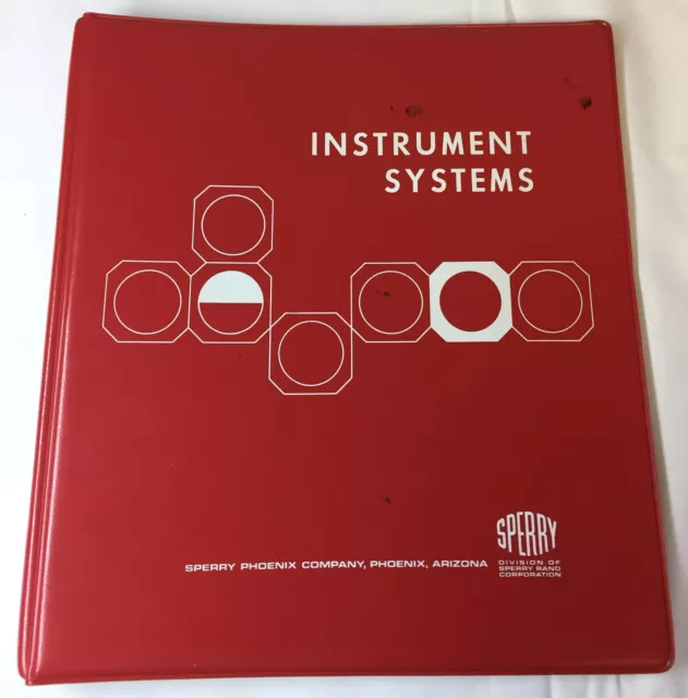 1965 Sperry Instrument Systems Classeur Avec Multiples Promo Pièces