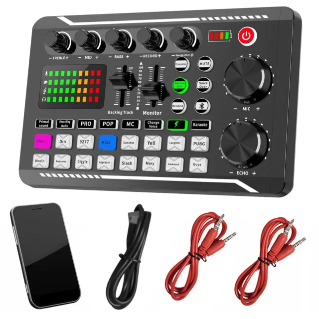 1*Podcast Microphone Sound Card Kit For Streaming/Gaming/Podcasting /PC/Computer