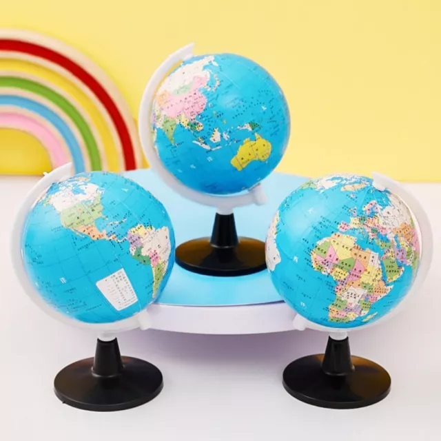 World Globe Rotating Map Earth with Stand Kids Geography Educational Toy