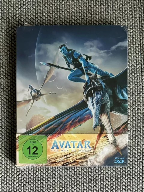 Avatar: The Way of Water 3D + 2D Blu-ray Steelbook Neu & OVP 4-Disc