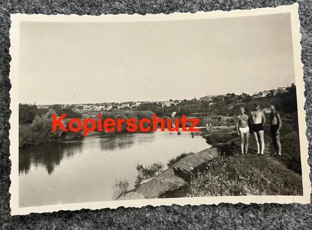 Foto 1. Gebirgsdivision GebJ Südost Front Balkan Jugoslawien Fluss Baden nude