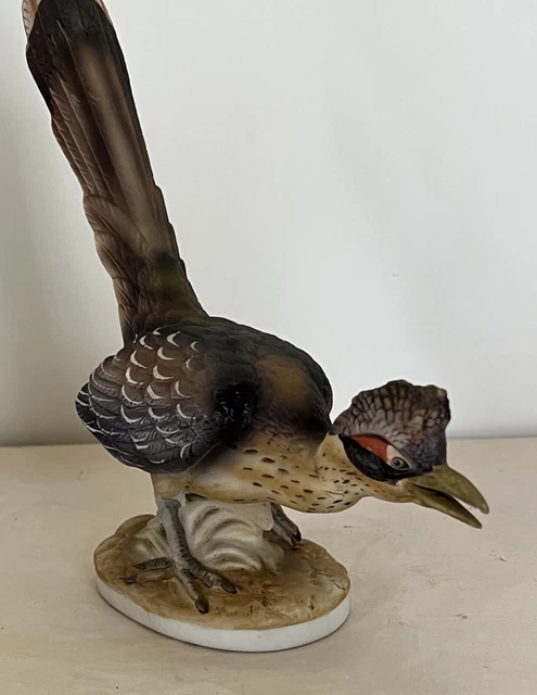 VTG Lefton China Road Runner Ceramic Bird Figurine Hand Painted Figurine KW3209