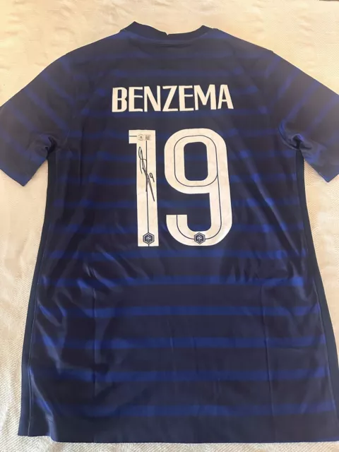 Karim Benzema Signed 2022-23 France Jersey Nike Auto Beckett Witness