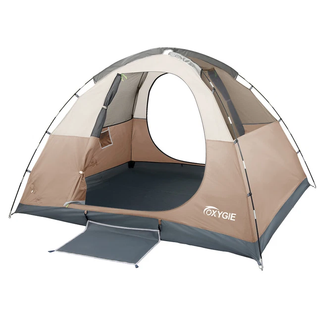 6 Person Pop Up Camping Tent with Rainfly Automatic 2 Doors-Instant Family Tents