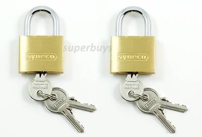 2 x 40mm High Security Brass Padlocks Door Latch Same Key Operation Pad Lock S