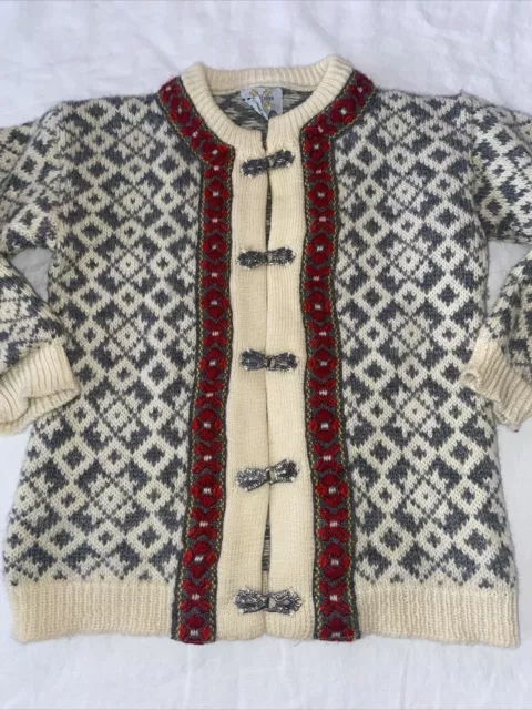 Kid's Sweater Dirdalstrikk Size 6 Vintage Ski Snow