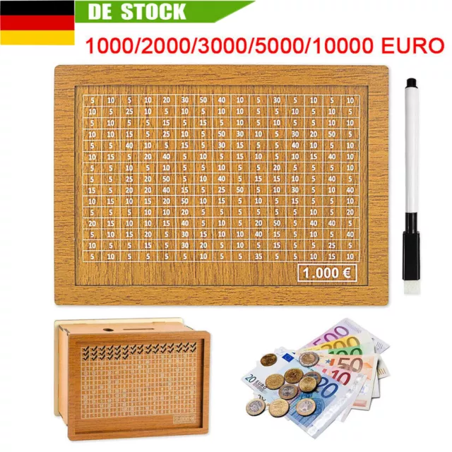 Sparschwein Spardose Sparbüchse Moneybox Sparbox Aus Holz Geschenk 1000€ -10000€