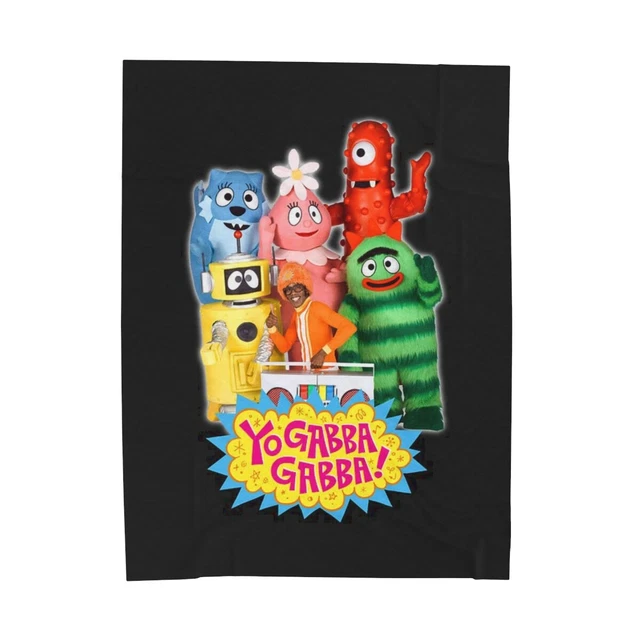 Yo Gabba Gabba Soft Velveteen Plush Throw Blanket Bedding 60" x 80"