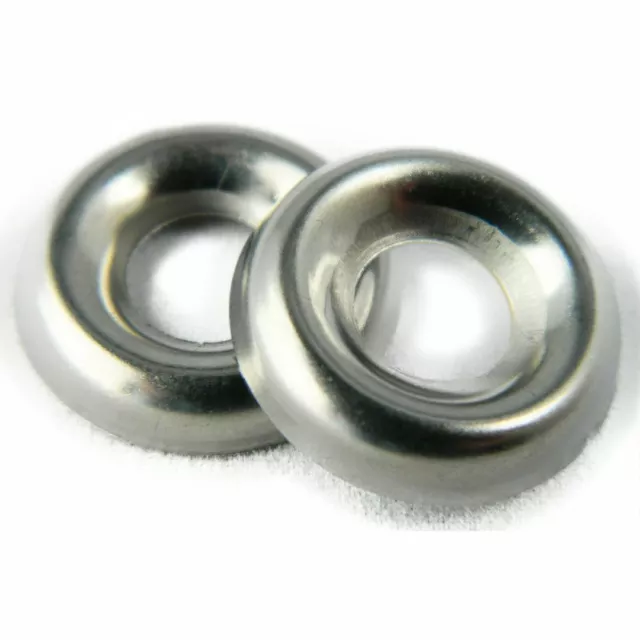 Stainless Steel Cup Washer Finishing Countersunk 1/4" Qty 100