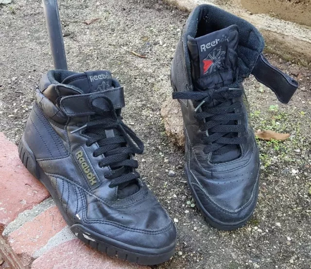 VINTAGE 90S REEBOK Classic Mens 7 Exofit Hi Strap Casual