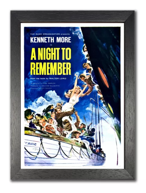 A Night To Remember Vintage Movie Poster Titanic Disaster Drama History K. More