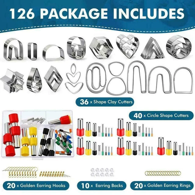 Hágalo usted mismo Cerámica Joyería Colgante Fabricación Polímero Arcilla Cortadores Pendiente Arcilla R2T3