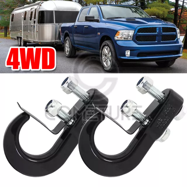 2 x 4WD Recovery Tow Hook Offroad Winch Cable Anchor Point 4.5T 10000LBS 3