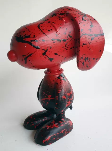 SPACO signed SNOOPY PEANUTS graffiti  SCULPTURE pop STREET ART painted french